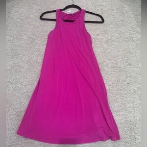 Fuchsia mini tank dress.